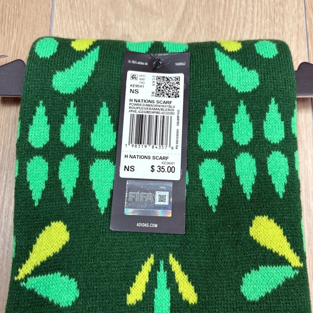 Adidas FIFA World Cup 26 Host Nations Scarf Multi Green Red Blue KE9641 NWT